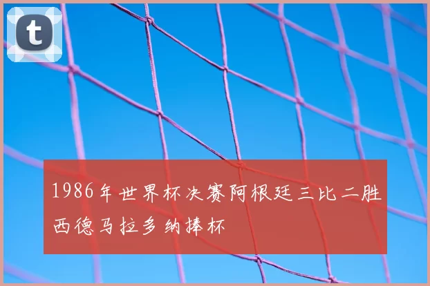 1986年世界杯决赛阿根廷三比二胜西德马拉多纳捧杯